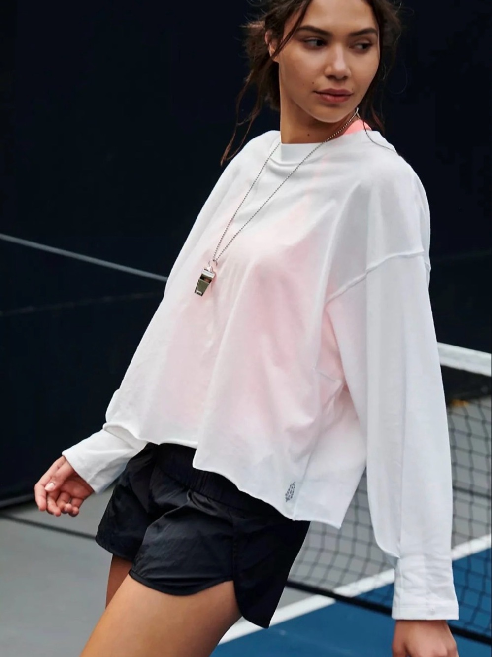 FP Movement by Free People Oversized White Long-Sleeve top
